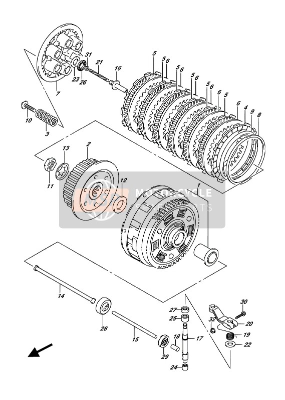 Suzuki SV650XA 2018 Clutch for a 2018 Suzuki SV650XA