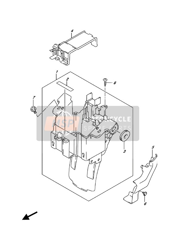 Suzuki SV650XA 2018 Battery Holder for a 2018 Suzuki SV650XA