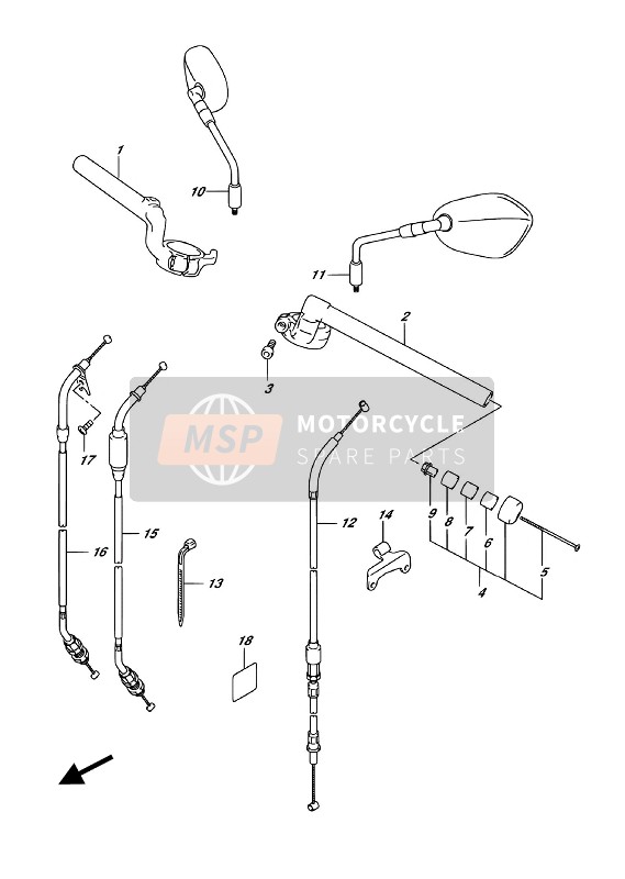 5611117G20, Lenker, Suzuki, 0