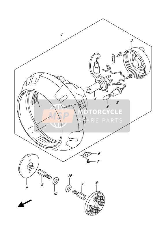 Suzuki DL250A V-STROM 2019 HEADLAMP for a 2019 Suzuki DL250A V-STROM