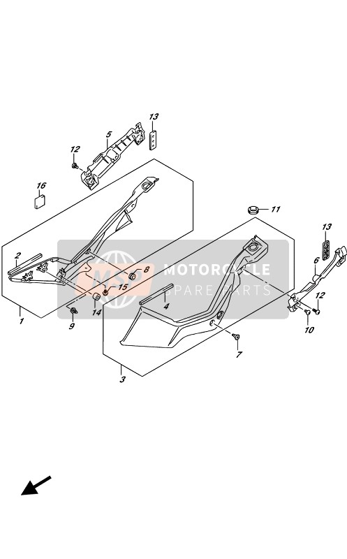 Suzuki DL650(UE)(XA)(XAUE) V-STROM 2019 FRAME COVER for a 2019 Suzuki DL650(UE)(XA)(XAUE) V-STROM