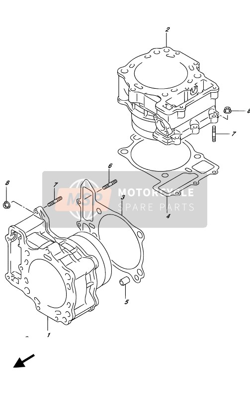 Suzuki DL1000A(XA) V-STROM 2019 Cilindro para un 2019 Suzuki DL1000A(XA) V-STROM