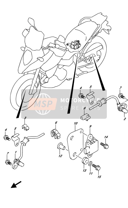 Suzuki DL1000A(XA) V-STROM 2019 Corpo Elettrico 1 per un 2019 Suzuki DL1000A(XA) V-STROM