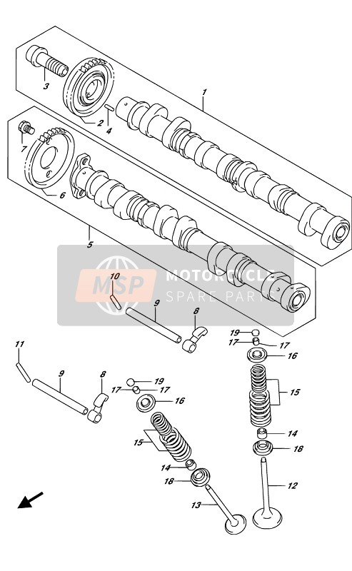 Suzuki GSX-R1000(A)(RA)(RZA) 2019 CAMSHAFT & VALVE for a 2019 Suzuki GSX-R1000(A)(RA)(RZA)