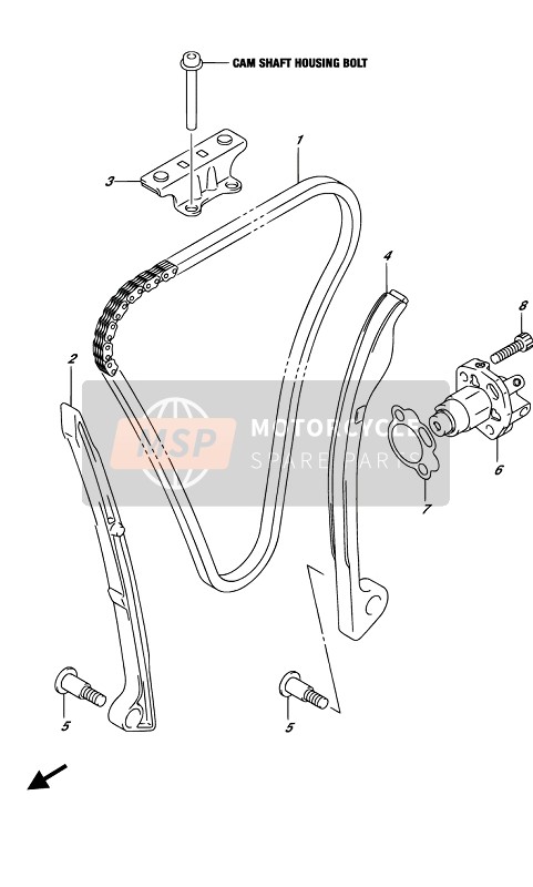 Suzuki GSX-R1000(A)(RA)(RZA) 2019 Catena a camme per un 2019 Suzuki GSX-R1000(A)(RA)(RZA)