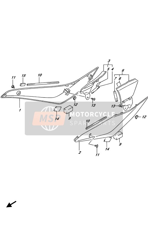 SIDE LOWER COVER (GSX-R1000A)