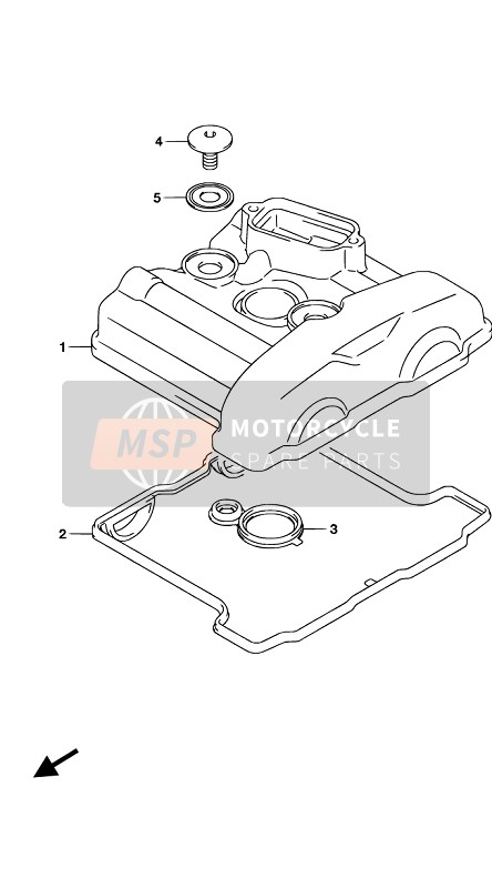 Suzuki GSX-S125XA 2019 Cubierta de tapa de cilindro para un 2019 Suzuki GSX-S125XA