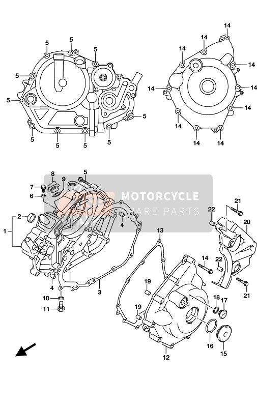 Suzuki GSX-S125XA 2019 Coperchio del carter per un 2019 Suzuki GSX-S125XA