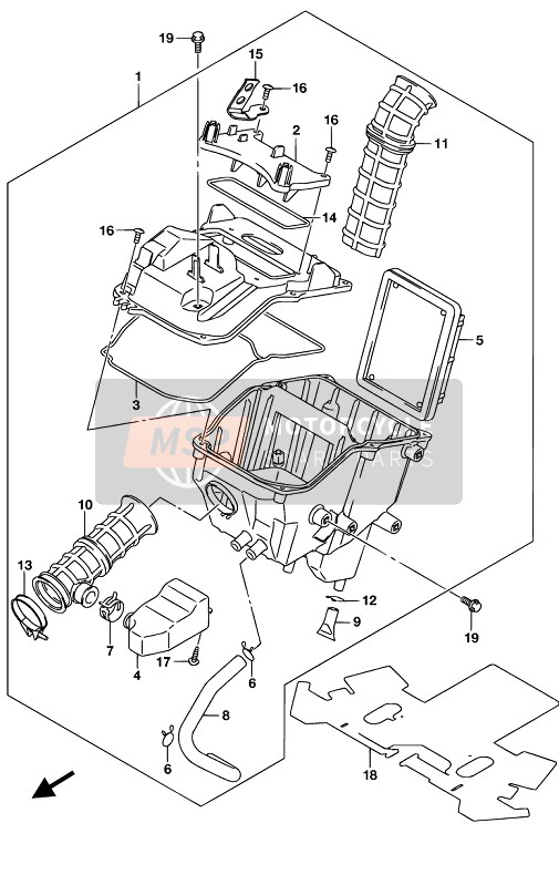 Suzuki GSX-S125XA 2019 Purificateur d'air pour un 2019 Suzuki GSX-S125XA