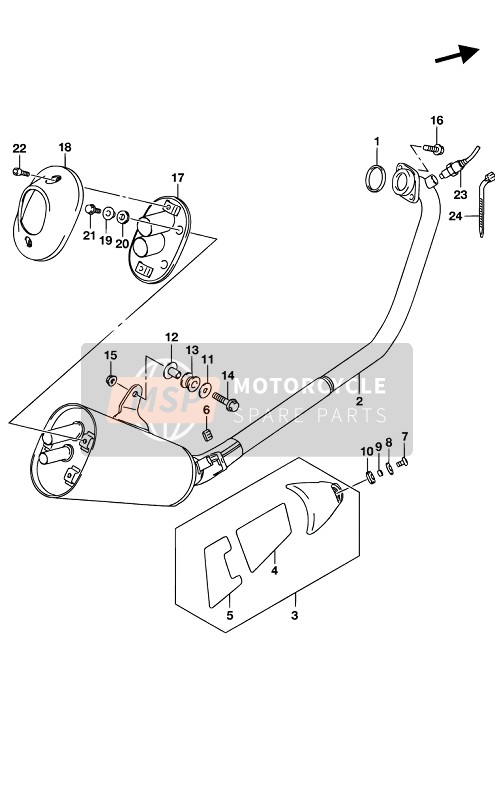 Suzuki GSX-S125XA 2019 Silenziatore per un 2019 Suzuki GSX-S125XA