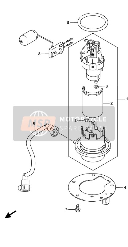 Suzuki GSX-S125XA 2019 FUEL PUMP for a 2019 Suzuki GSX-S125XA