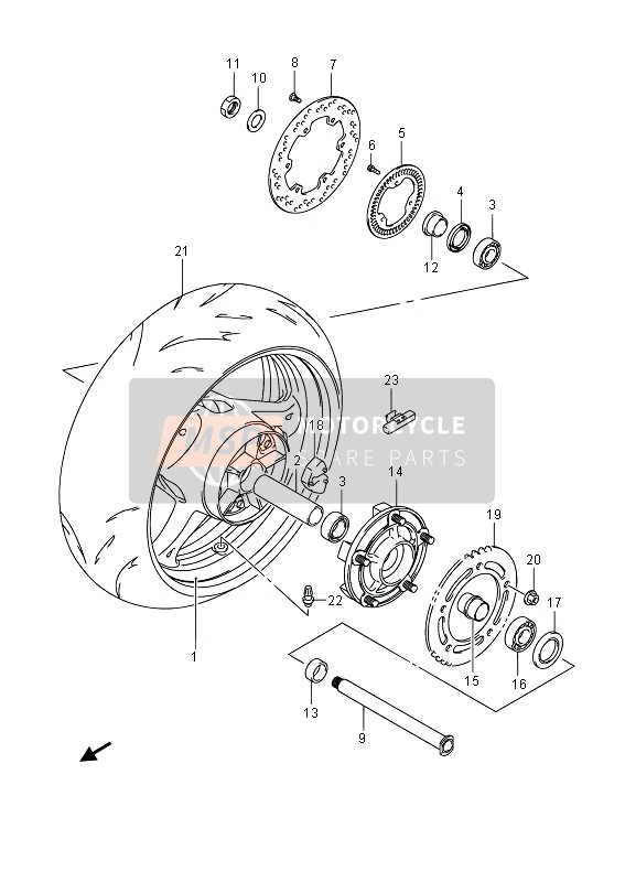 Rear Wheel (GSX1300RA E19)