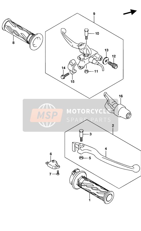 Suzuki GSX-S125XA 2019 Levier de poignée pour un 2019 Suzuki GSX-S125XA