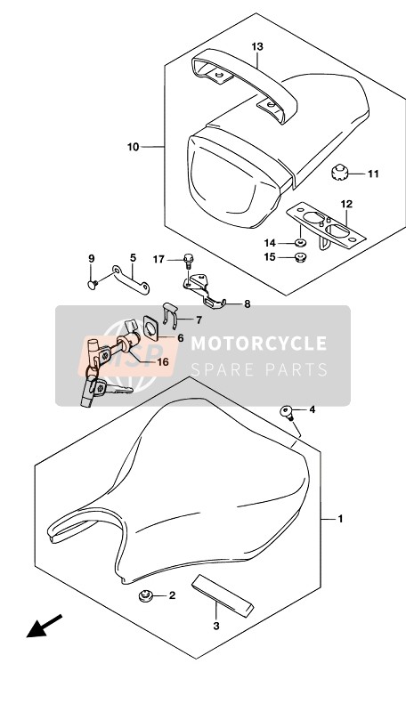 Suzuki GSX-S125XA 2019 Asiento para un 2019 Suzuki GSX-S125XA