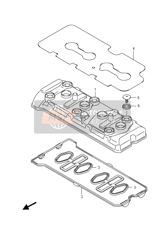 Suzuki GSX-R600 2014 Cylinder Head Cover for a 2014 Suzuki GSX-R600