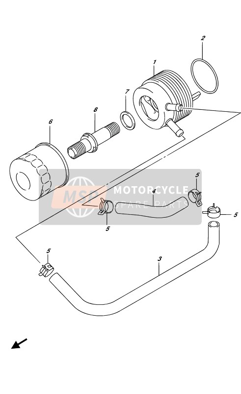 Suzuki GSX-S1000(A)(YA)(AZ) 2019 OIL COOLER for a 2019 Suzuki GSX-S1000(A)(YA)(AZ)