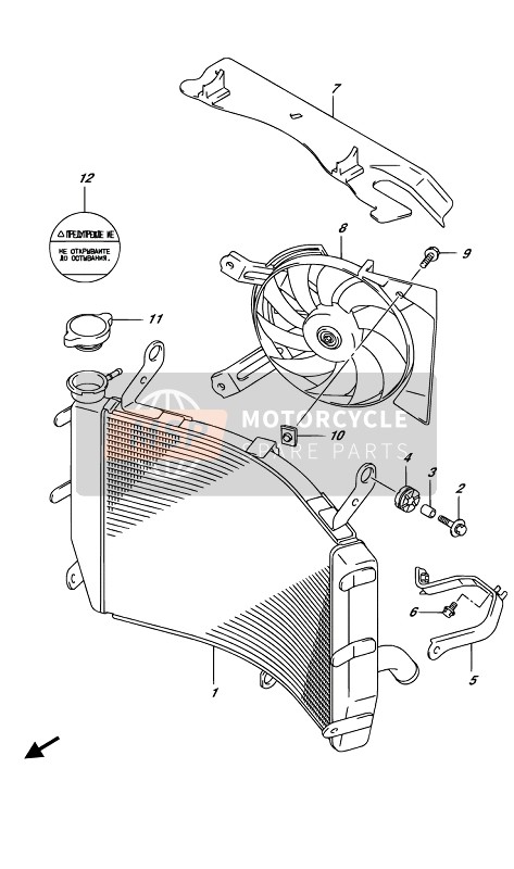 Suzuki GSX-S1000(A)(YA)(AZ) 2019 RADIATOR for a 2019 Suzuki GSX-S1000(A)(YA)(AZ)