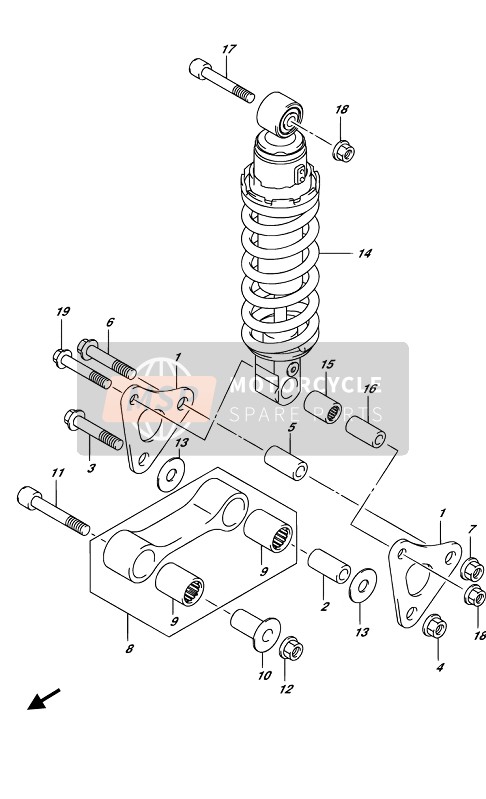 Suzuki GSX-S1000(A)(YA)(AZ) 2019 REAR CUSHION LEVER for a 2019 Suzuki GSX-S1000(A)(YA)(AZ)