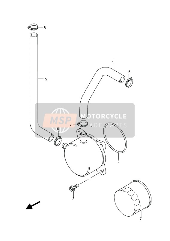 Suzuki GSX-R600 2014 Oil Cooler for a 2014 Suzuki GSX-R600