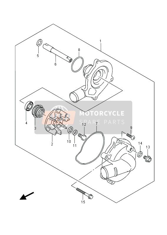 Suzuki GSX-R600 2014 Water Pump for a 2014 Suzuki GSX-R600