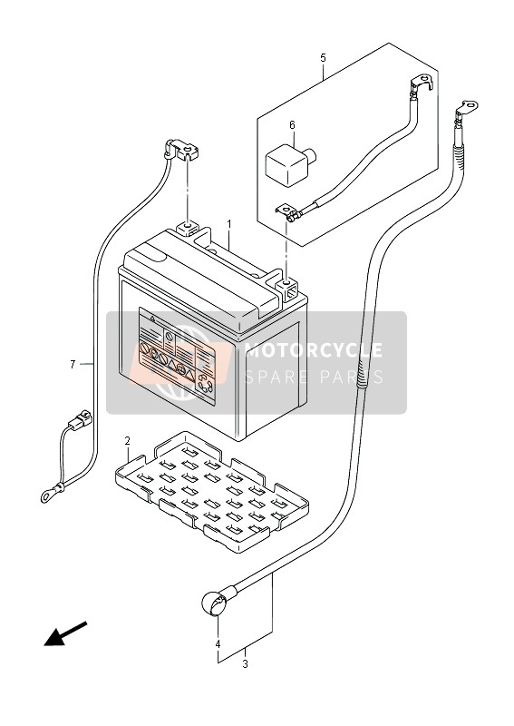 Suzuki GSX-R600 2014 Batteria per un 2014 Suzuki GSX-R600