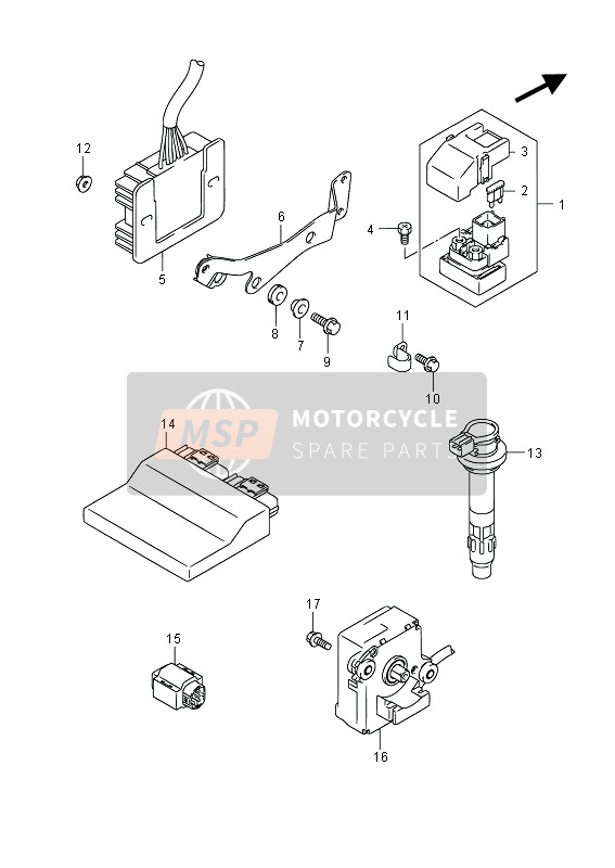 Suzuki GSX-R600 2014 Electrical (GSX-R600U) for a 2014 Suzuki GSX-R600