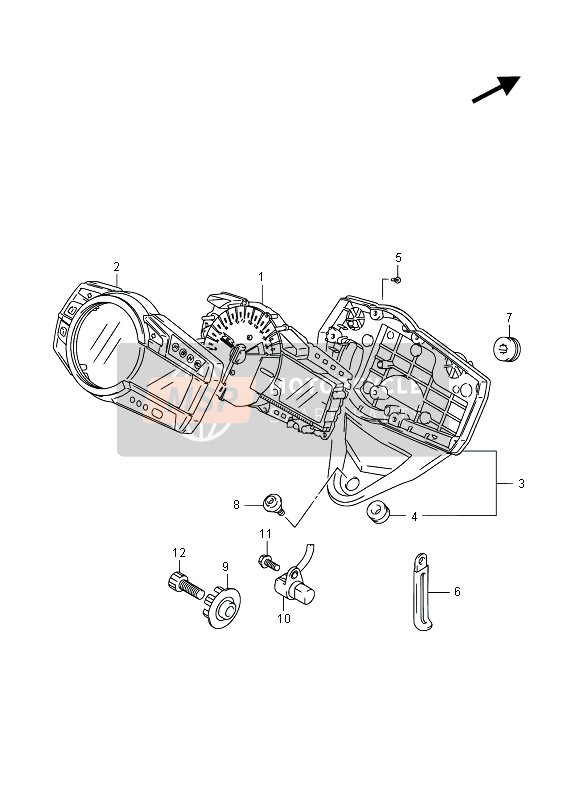 Suzuki GSX-R600 2014 Compteur De Vitesse (GSX-R600) pour un 2014 Suzuki GSX-R600