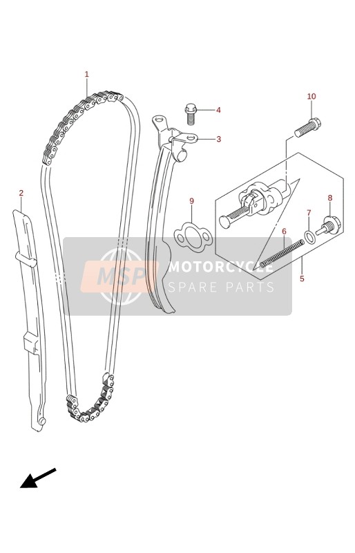 Suzuki DL250(A)(RLZ) V-STROM 2020 CAM CHAIN for a 2020 Suzuki DL250(A)(RLZ) V-STROM