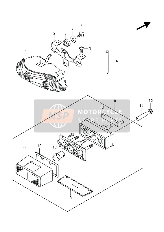 Fanale posteriore combinato (GSX-R600)