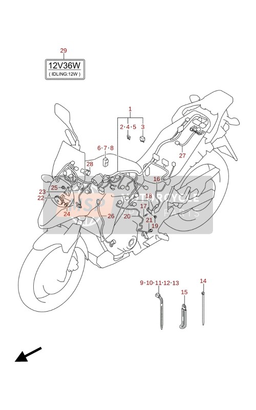 Suzuki DL250(A)(RLZ) V-STROM 2020 WIRING HARNESS for a 2020 Suzuki DL250(A)(RLZ) V-STROM