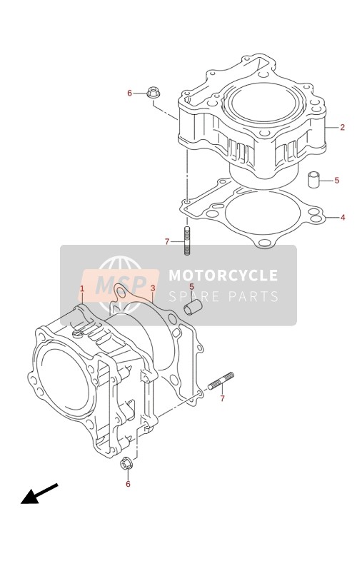 Suzuki DL650(A)(XA) V-STROM 2020 Cylindre pour un 2020 Suzuki DL650(A)(XA) V-STROM