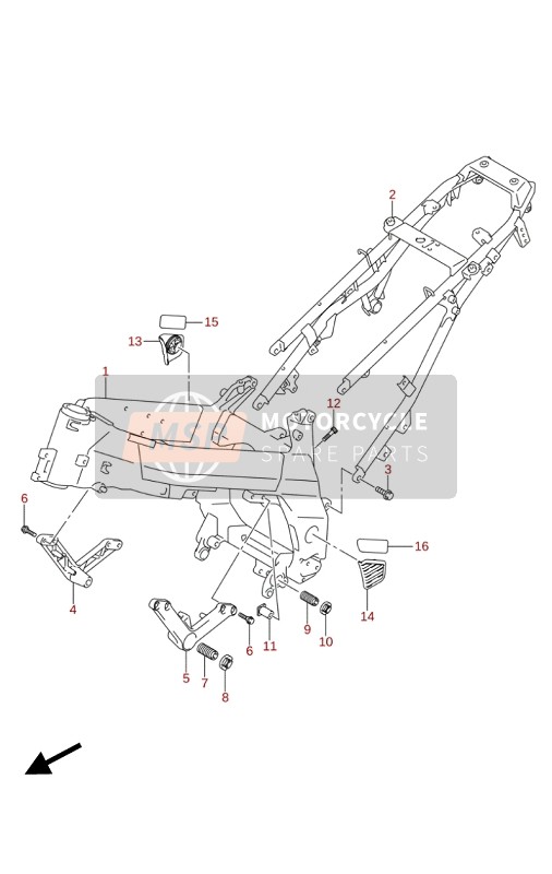 Suzuki DL650(A)(XA) V-STROM 2020 Cadre pour un 2020 Suzuki DL650(A)(XA) V-STROM