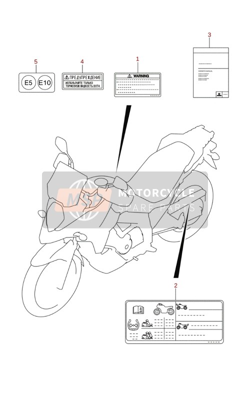 6838614J01, Label,Brake Fluid Information, Suzuki, 1