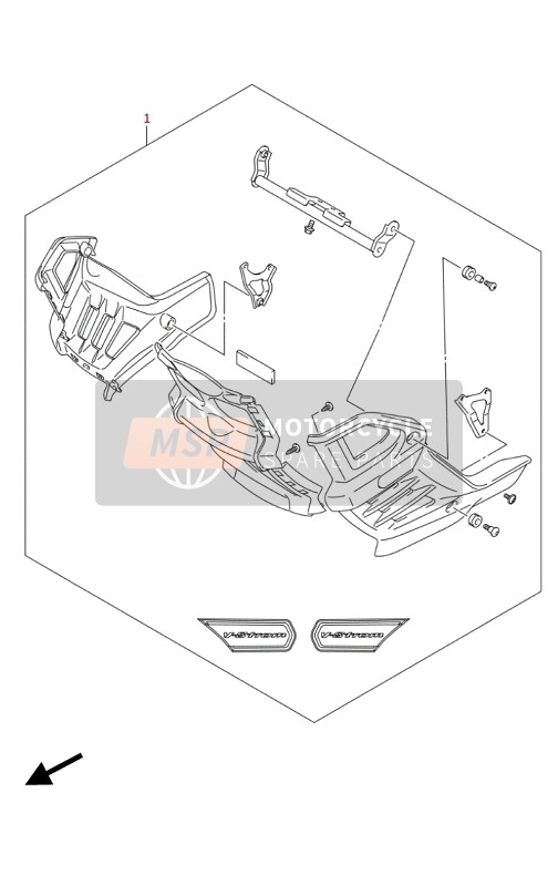 Suzuki DL650(A)(XA) V-STROM 2020 Cowling set under ( Optional) for a 2020 Suzuki DL650(A)(XA) V-STROM