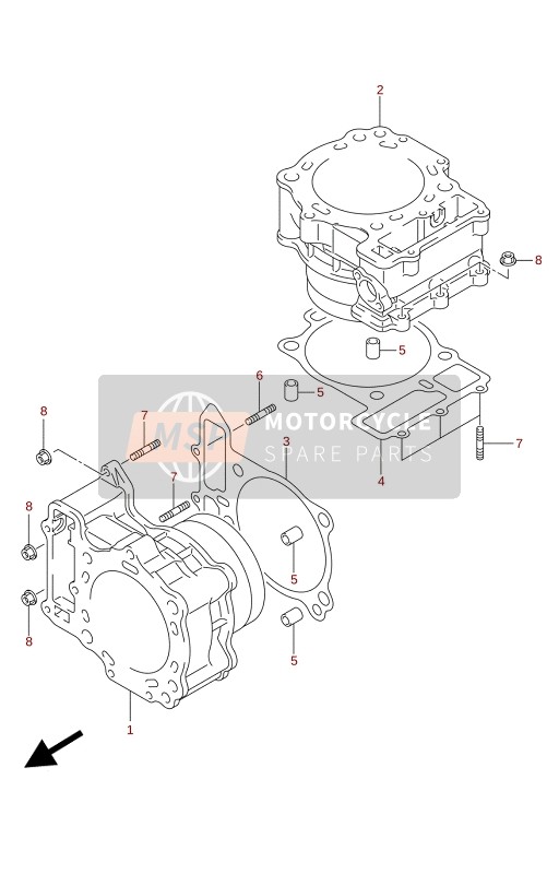 Suzuki DL1050(RC)(RQ) V-STROM 2020 Cylindre pour un 2020 Suzuki DL1050(RC)(RQ) V-STROM