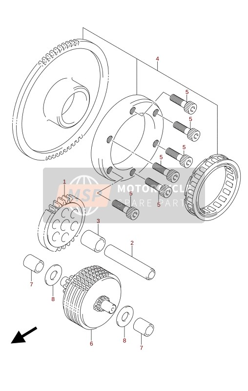 Suzuki DL1050(RC)(RQ) V-STROM 2020 ANLAUFKUPPLUNG für ein 2020 Suzuki DL1050(RC)(RQ) V-STROM