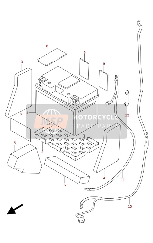 Suzuki DL1050(RC)(RQ) V-STROM 2020 Batería para un 2020 Suzuki DL1050(RC)(RQ) V-STROM