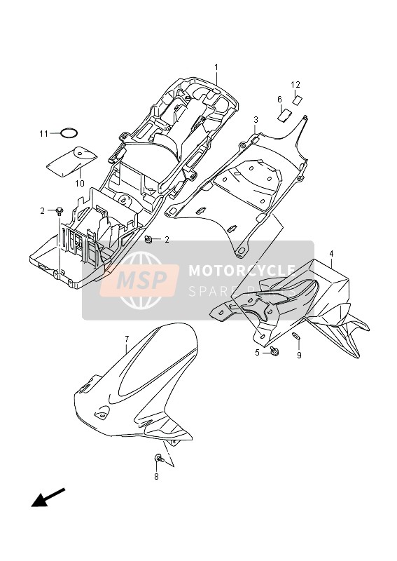 Achterspatbord (GSX-R600)