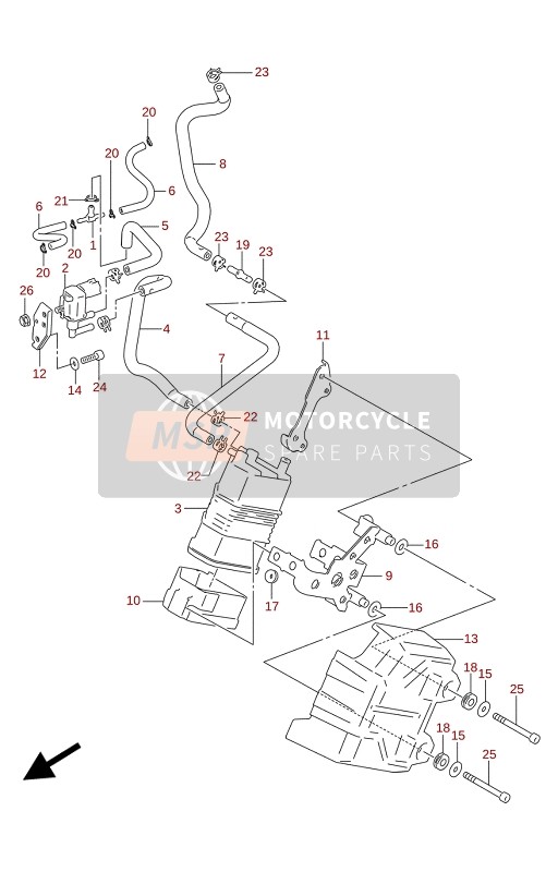 1856106L00, Hose,Cstr Purge No.1, Suzuki, 0