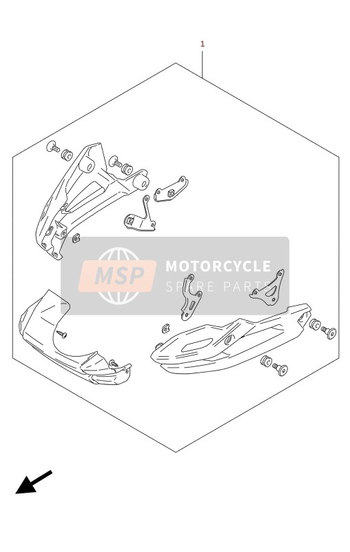 9440006830, Sabot Moteur Noir, Suzuki, 0