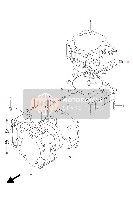 Suzuki DL1050(WC)(WQ) V-STROM 2020 Cilinder voor een 2020 Suzuki DL1050(WC)(WQ) V-STROM