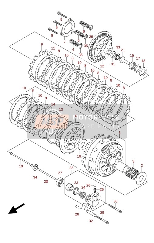 Suzuki DL1050(WC)(WQ) V-STROM 2020 Embrague para un 2020 Suzuki DL1050(WC)(WQ) V-STROM