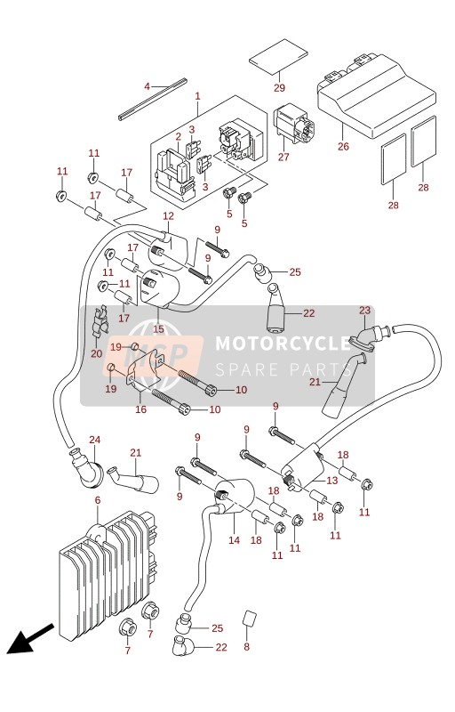 Suzuki DL1050(WC)(WQ) V-STROM 2020 Elektrisch voor een 2020 Suzuki DL1050(WC)(WQ) V-STROM