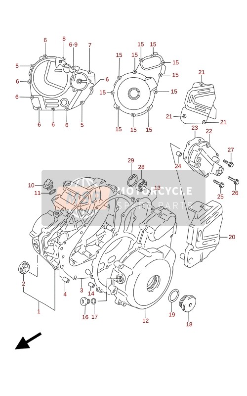 Suzuki DR650SE 2020 Couvercle de carter pour un 2020 Suzuki DR650SE