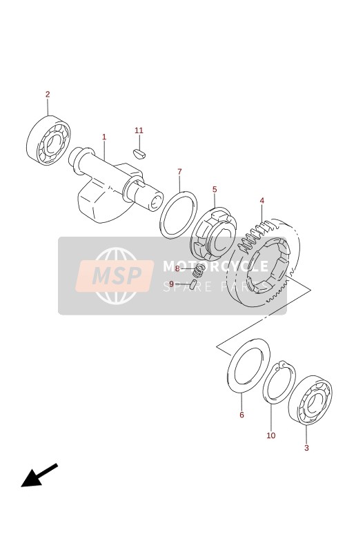 Suzuki DR650SE 2020 Balanceador de manivela para un 2020 Suzuki DR650SE