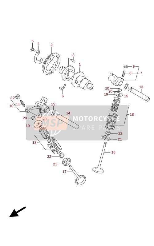 Suzuki DR650SE 2020 Árbol De Levas & Válvula para un 2020 Suzuki DR650SE