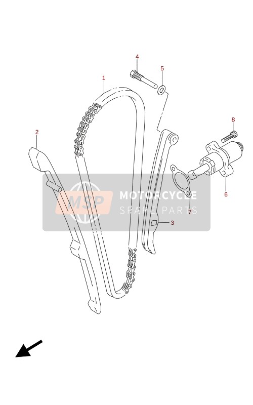 Suzuki DR650SE 2020 Nokkenasketting voor een 2020 Suzuki DR650SE