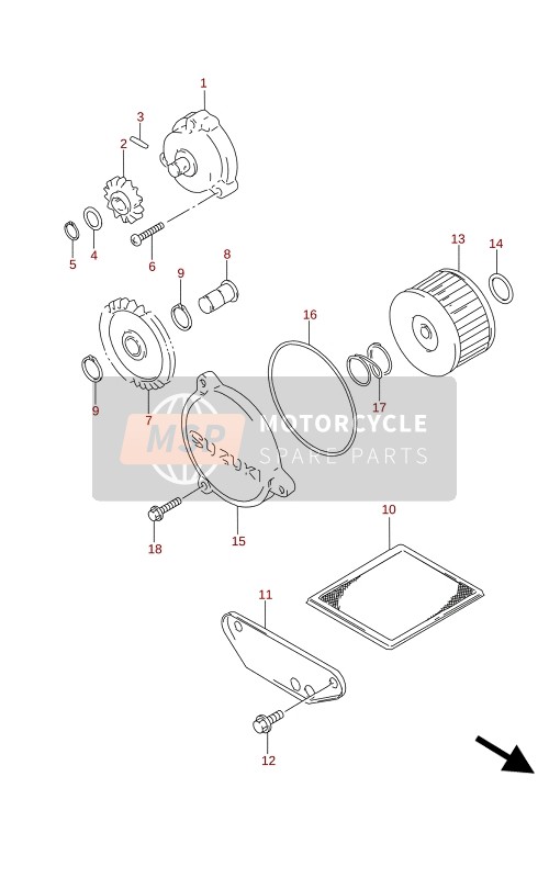 Suzuki DR650SE 2020 La pompe à huile pour un 2020 Suzuki DR650SE