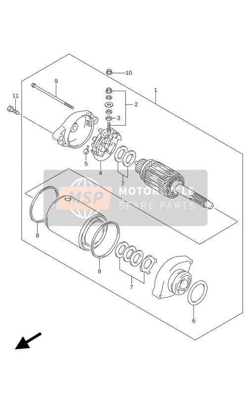 Suzuki DR650SE 2020 Startend Motor voor een 2020 Suzuki DR650SE