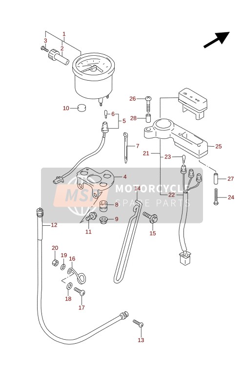 3493814D21, Guide,Speedometer Cable, Suzuki, 2